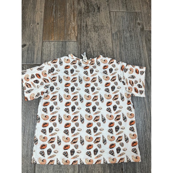 Kate Quinn Girls Size 9-10Y Seashell Print Short Sleeve T-Shirt White‎ - Picture 9 of 9